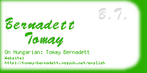 bernadett tomay business card